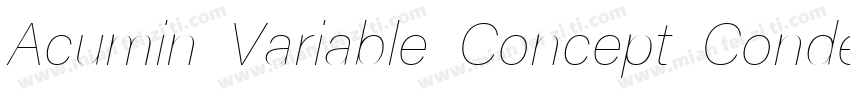 Acumin Variable Concept Condense bo字体转换